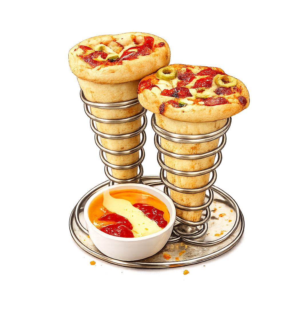 BBQ Beef Dipping Cone Pizza