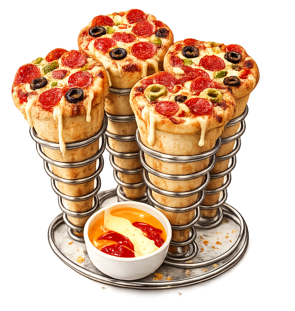 Crunchy Chicken Dipping Cone Pizza