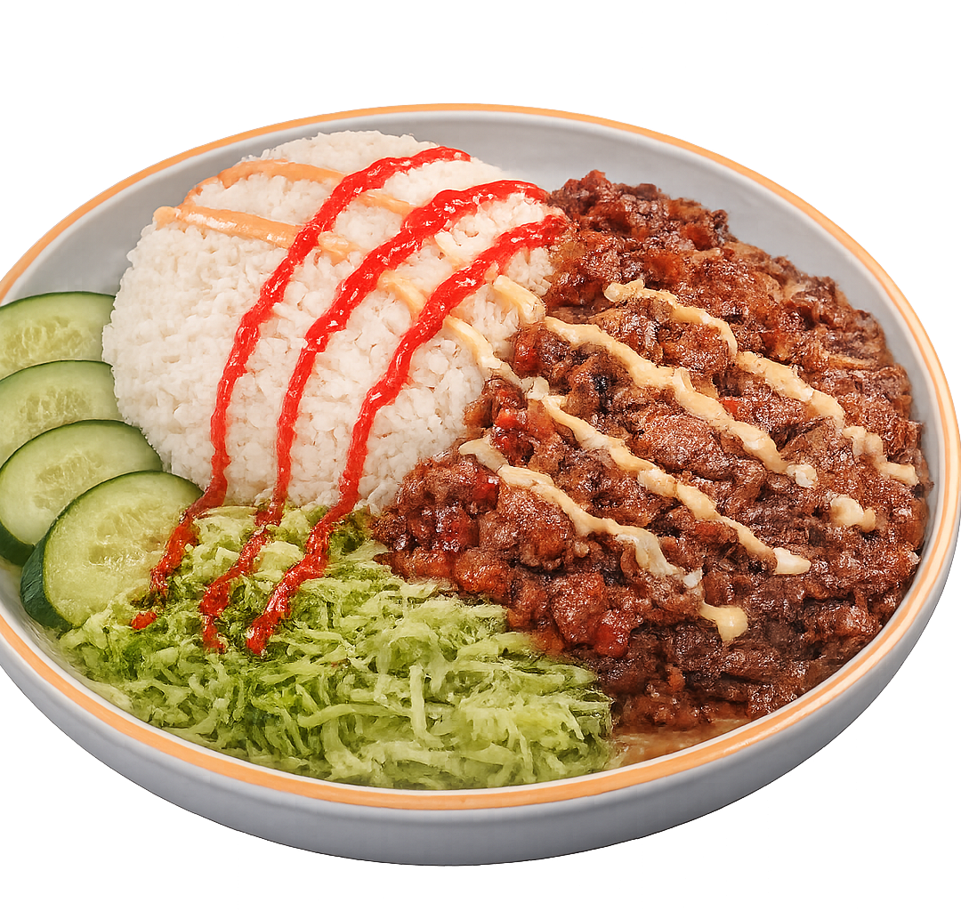 Rice Platter with Stir-Fried Beef