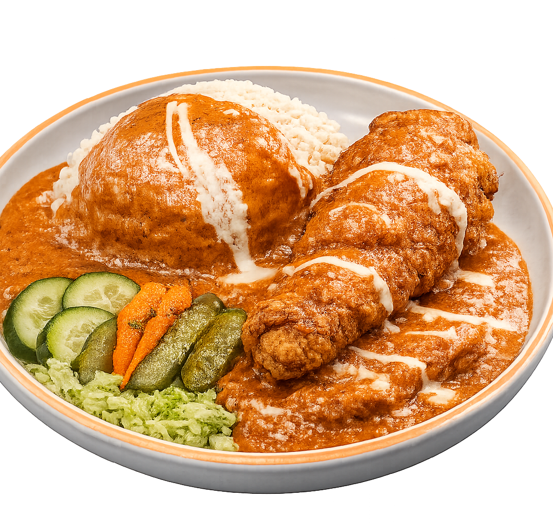 Rice Platter with Butter Chicken