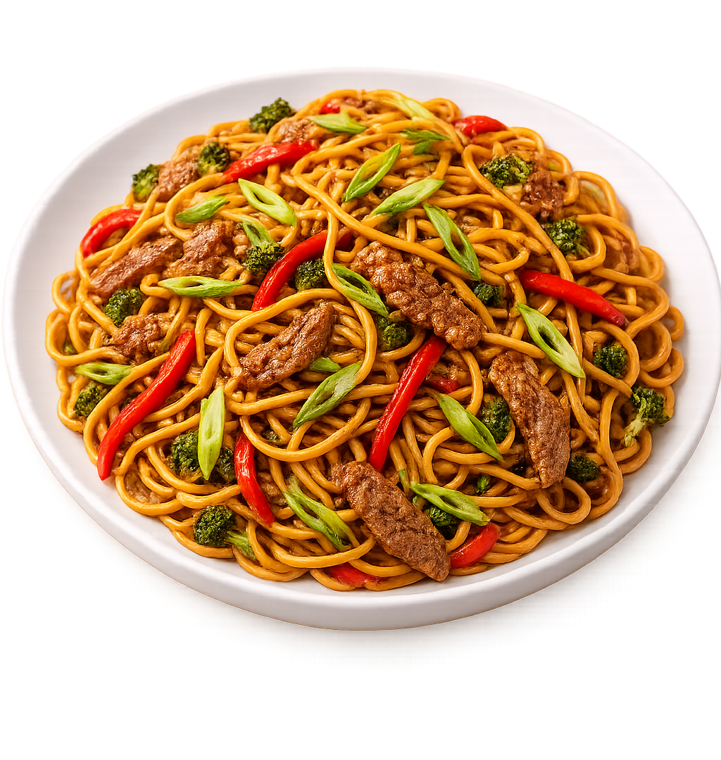 Spaghetti with Stir-Fried Beef