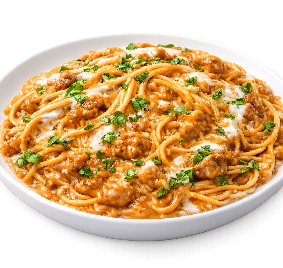 Spaghetti with Butter Chicken